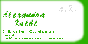 alexandra kolbl business card